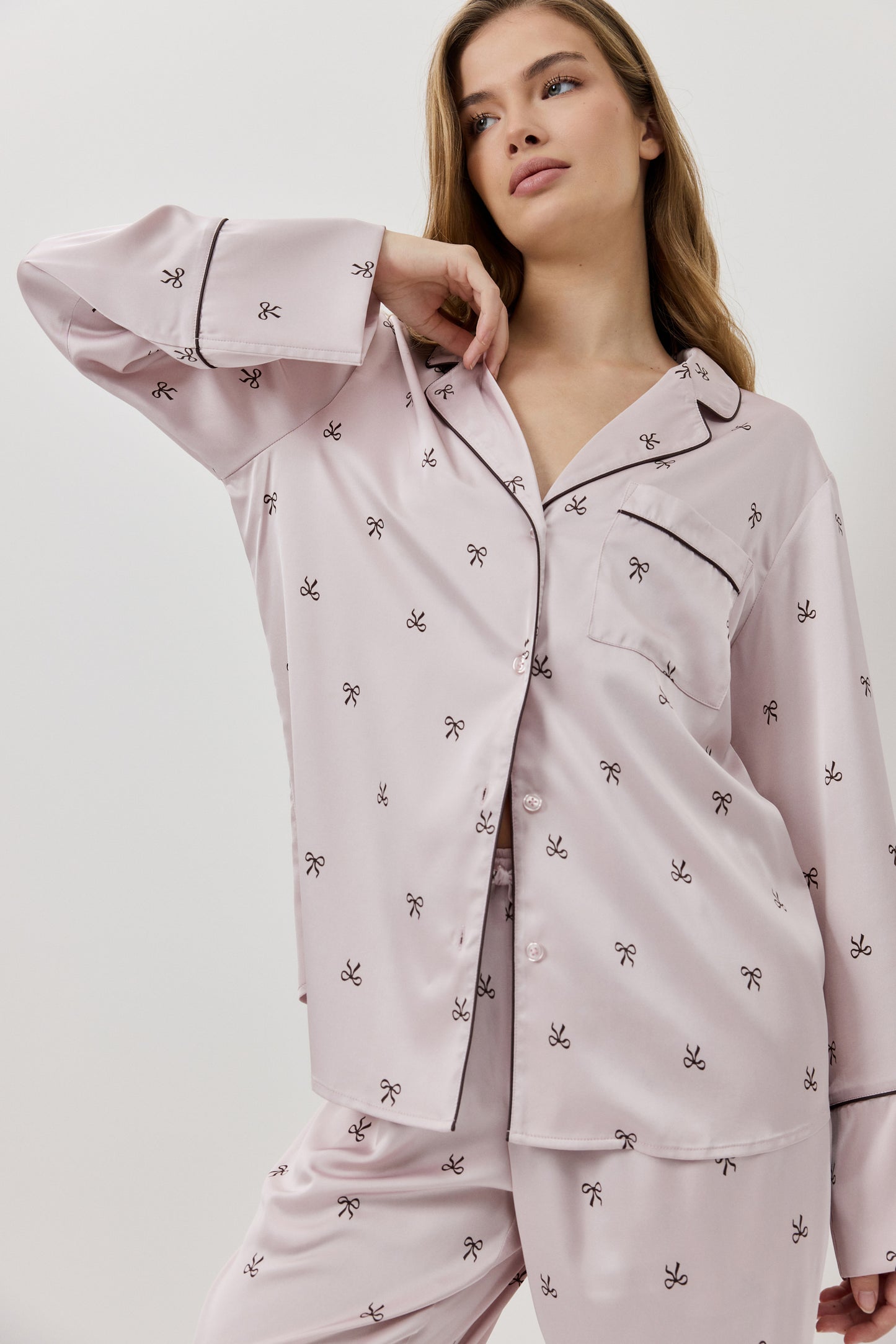 Pijama largo Rosa - flanesyfresones