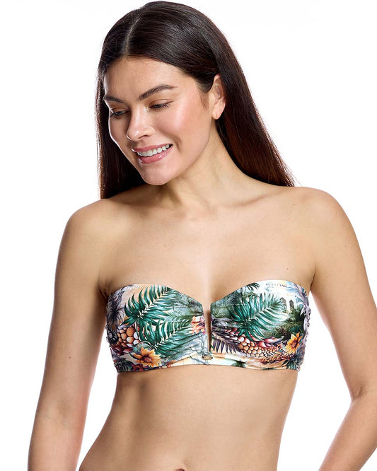 Sujetador bandeau floral