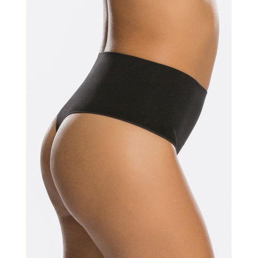Tanga moldeadora tubular sin costuras color negro - flanesyfresones