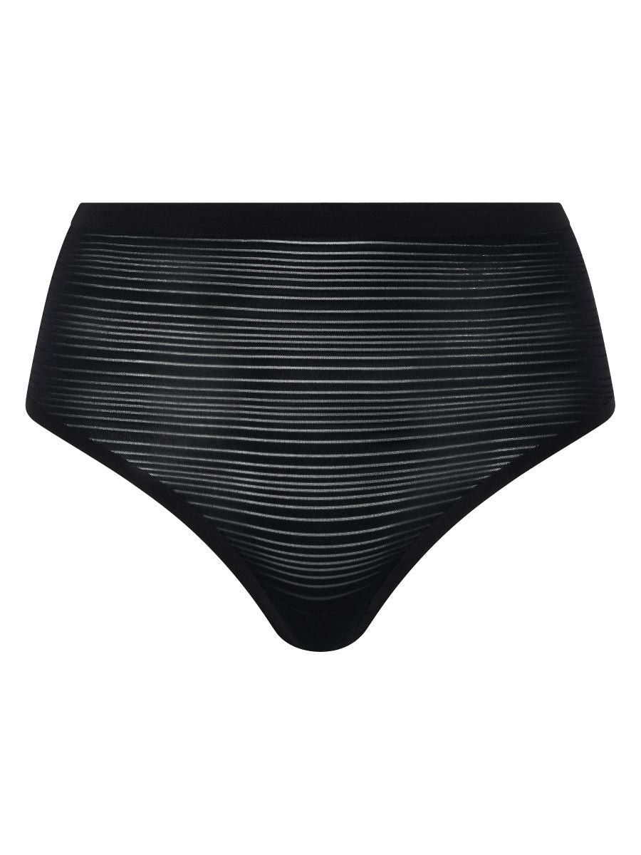 Tanga negra talle alto sin costuras C20D90