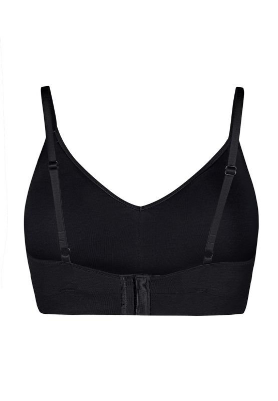 Sujetador sin aros negro algodón 080478 - flanesyfresones