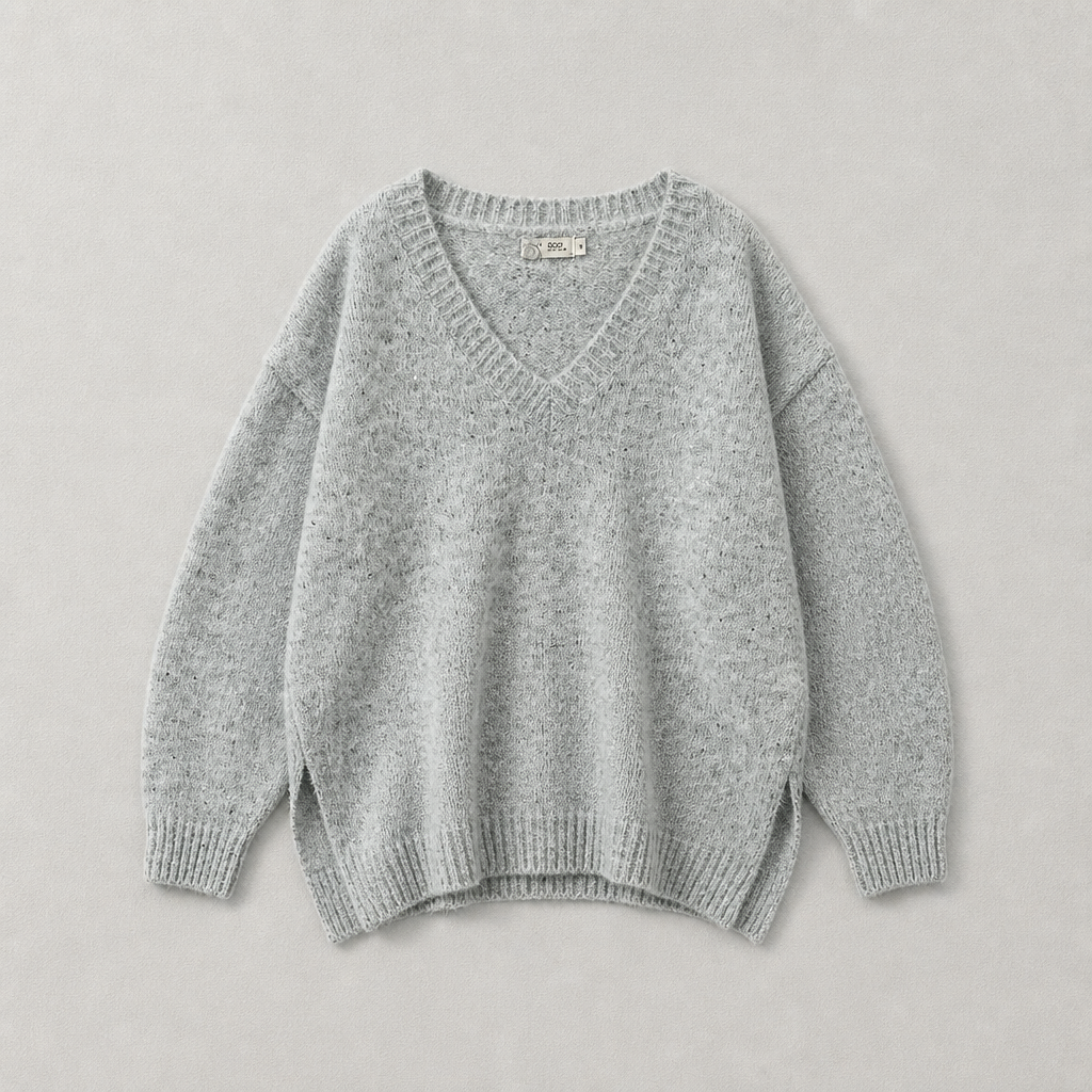 Jersey gris perla pico