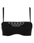Bikini bandeau ajourage couture negro
