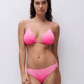 Top bikini triángulo fucsia con relleno extraíble - flanesyfresones
