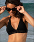 Bikini Triangular ajourage couture negro