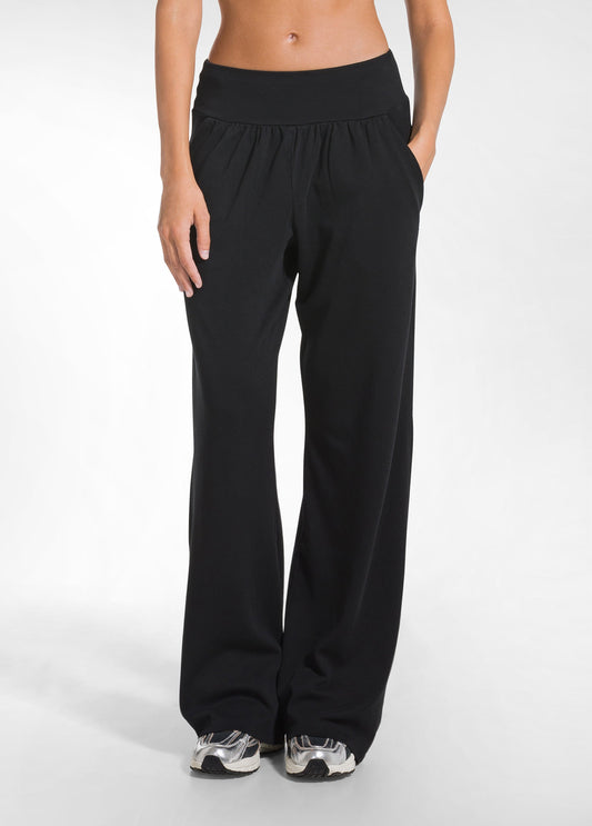 SOFT COTTON TROUSERS - BLACK