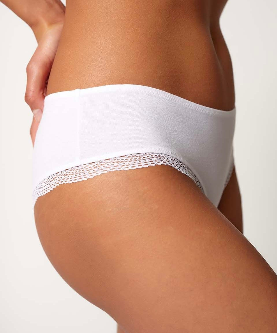 Pack de 2 braguitas hipster de algodón premium con encaje – confort sofisticado - flanesyfresones