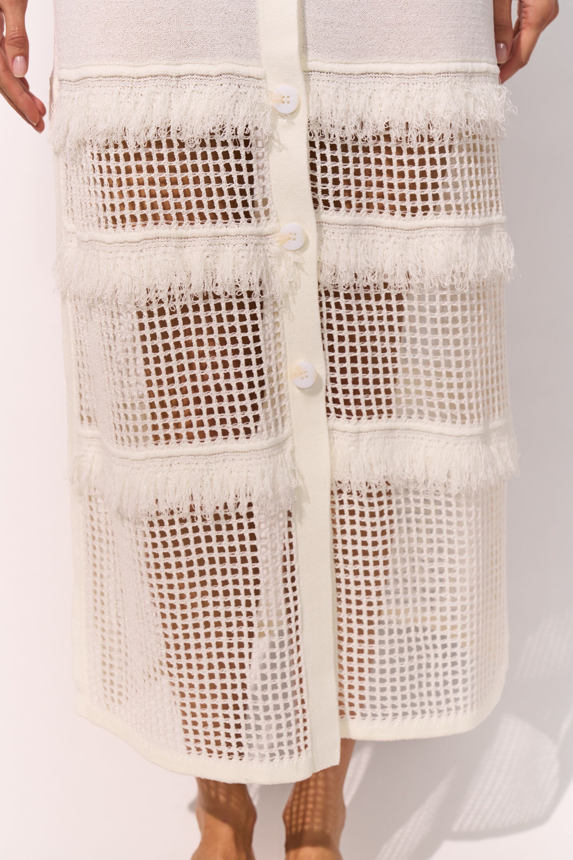 Dress silk white - flanesyfresones