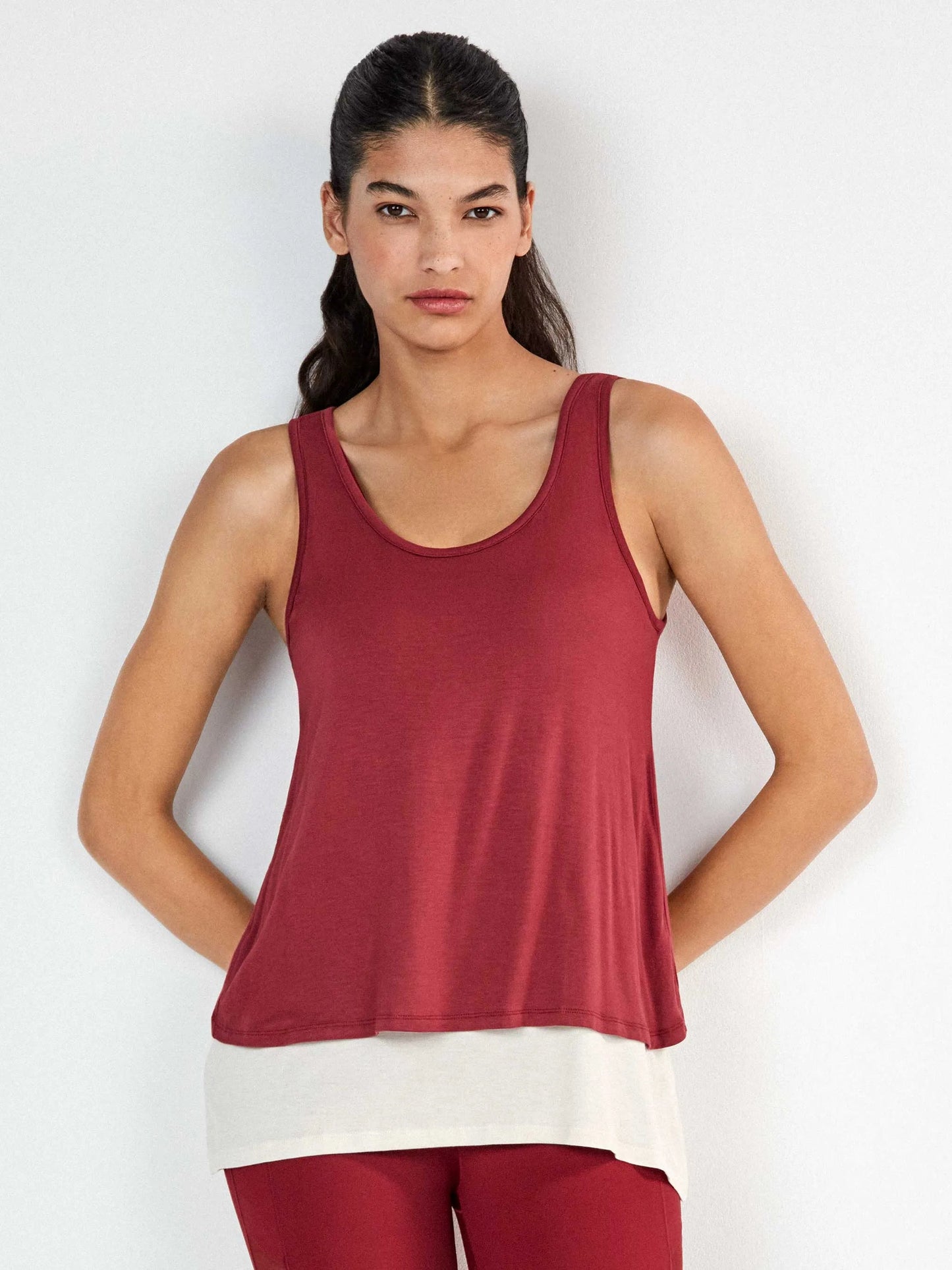 Camiseta sin mangas Granate