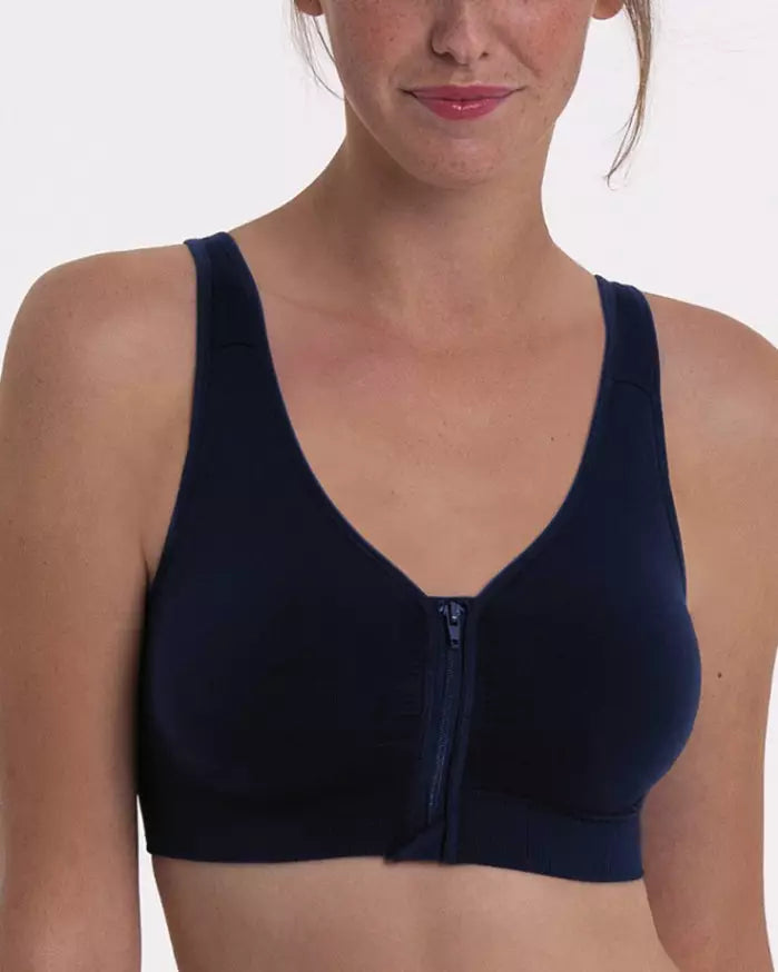 Sujetador delantero sin aros · Comfort Zip · Fácil de poner y perfecto para descanso (apto para prótesis)