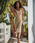 Vestido punto beige