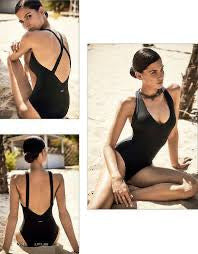 Bañador Yoli Basico Escote V Negro