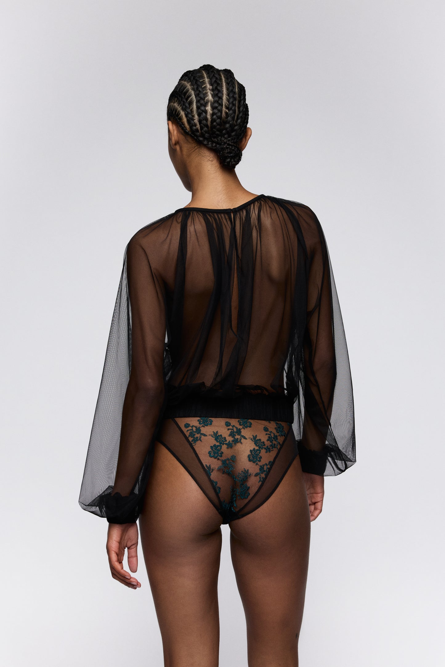 Top negro transparente Lethi