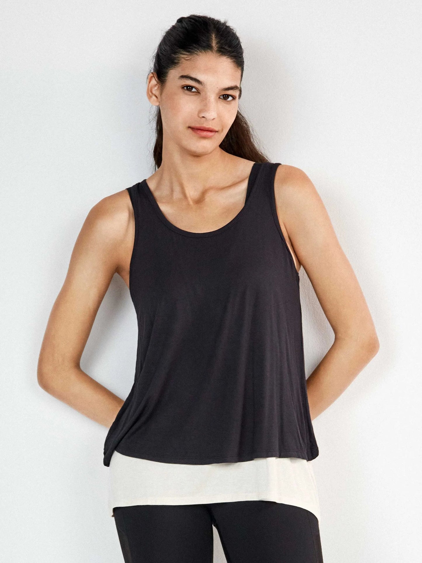 Camiseta sin mangas Negro