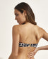 Biquini top bandeau negro/dorado