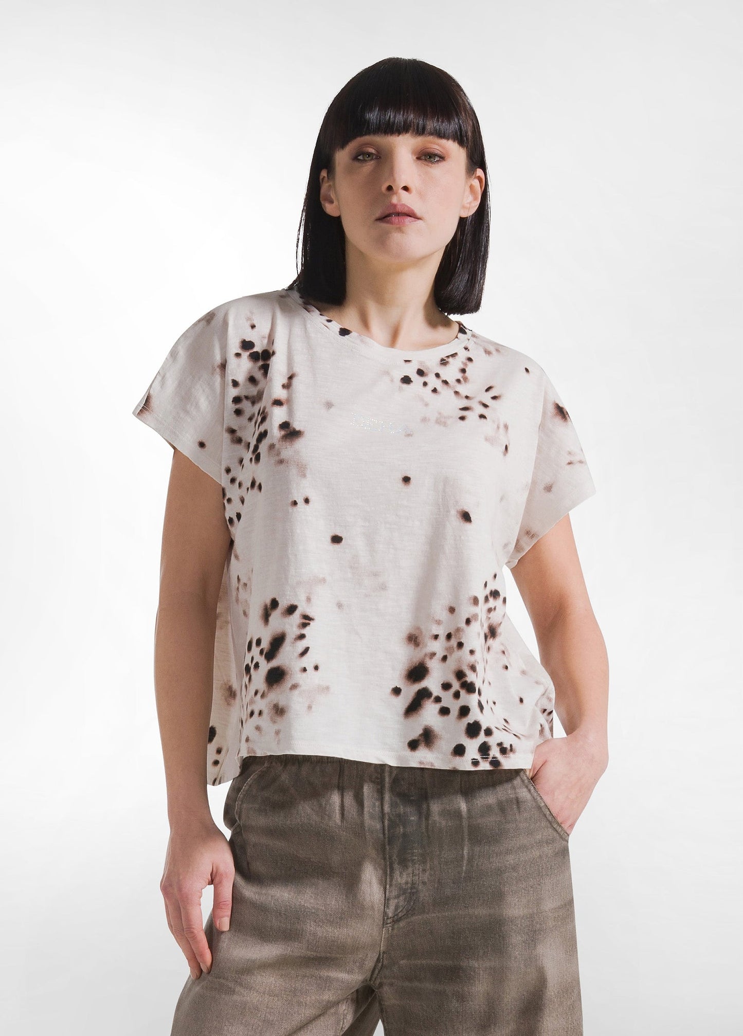 CAMISETA DE ALGODÓN BEIGE - flanesyfresones