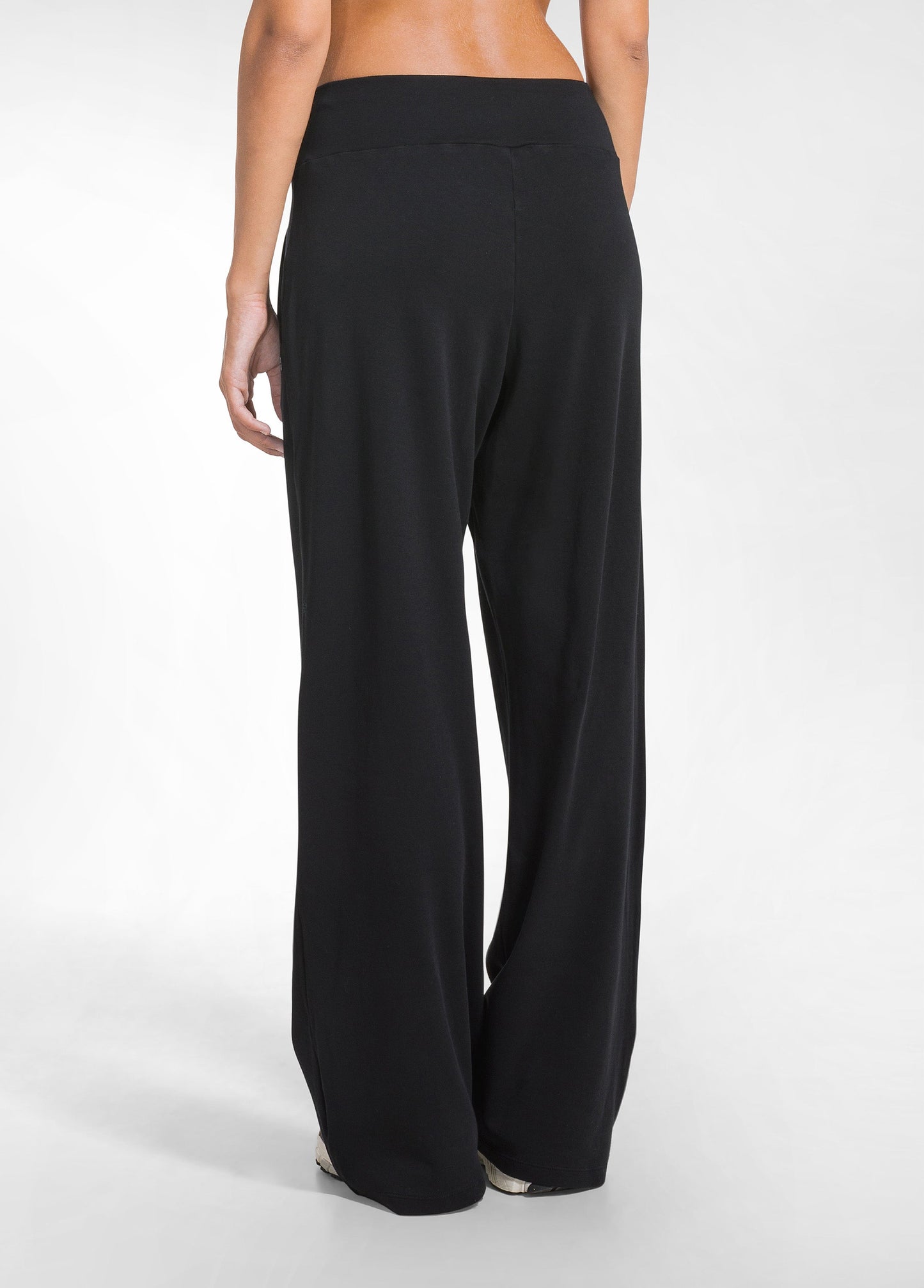 SOFT COTTON TROUSERS - BLACK