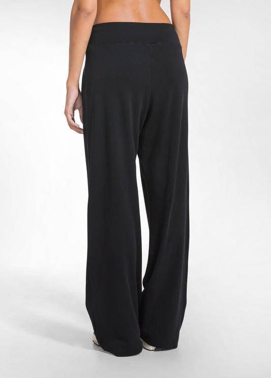 SOFT COTTON TROUSERS - BLACK
