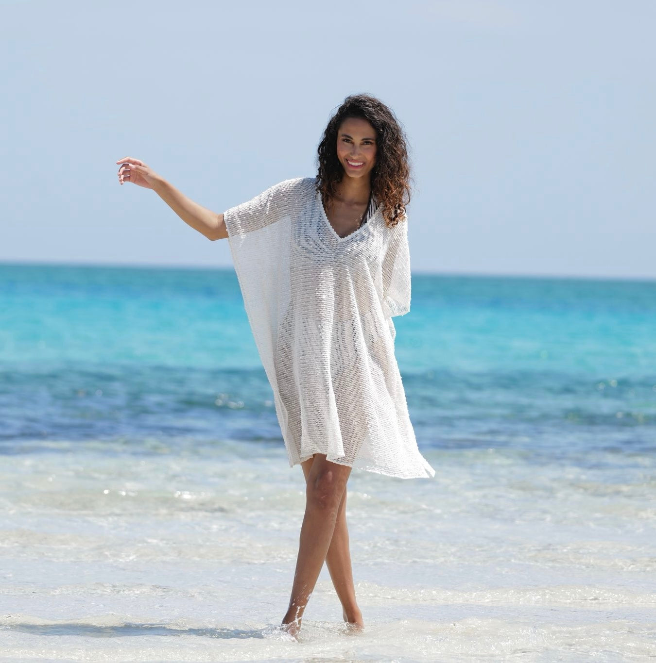 Poncho marfil La sexy Resille - flanesyfresones