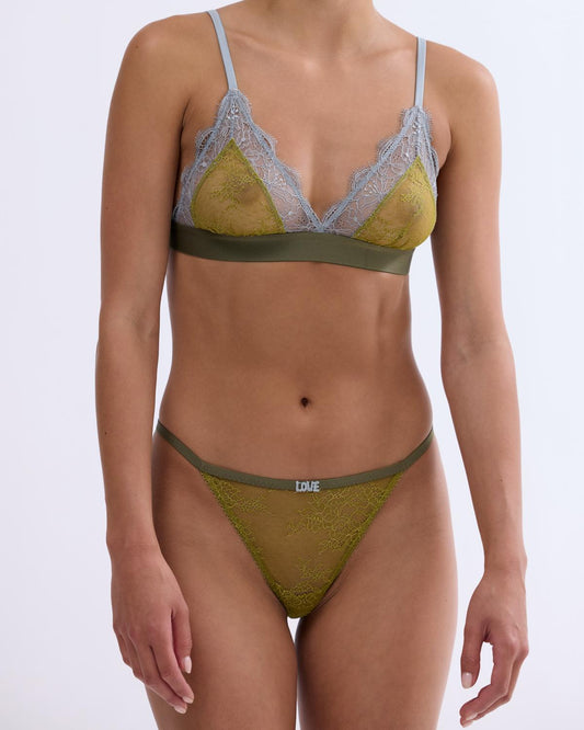 LOVE LACE Delicate triangle bralette