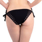 Bikini Slip Ajourage couture negro