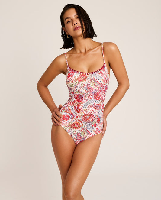 Bañador estampado rojo