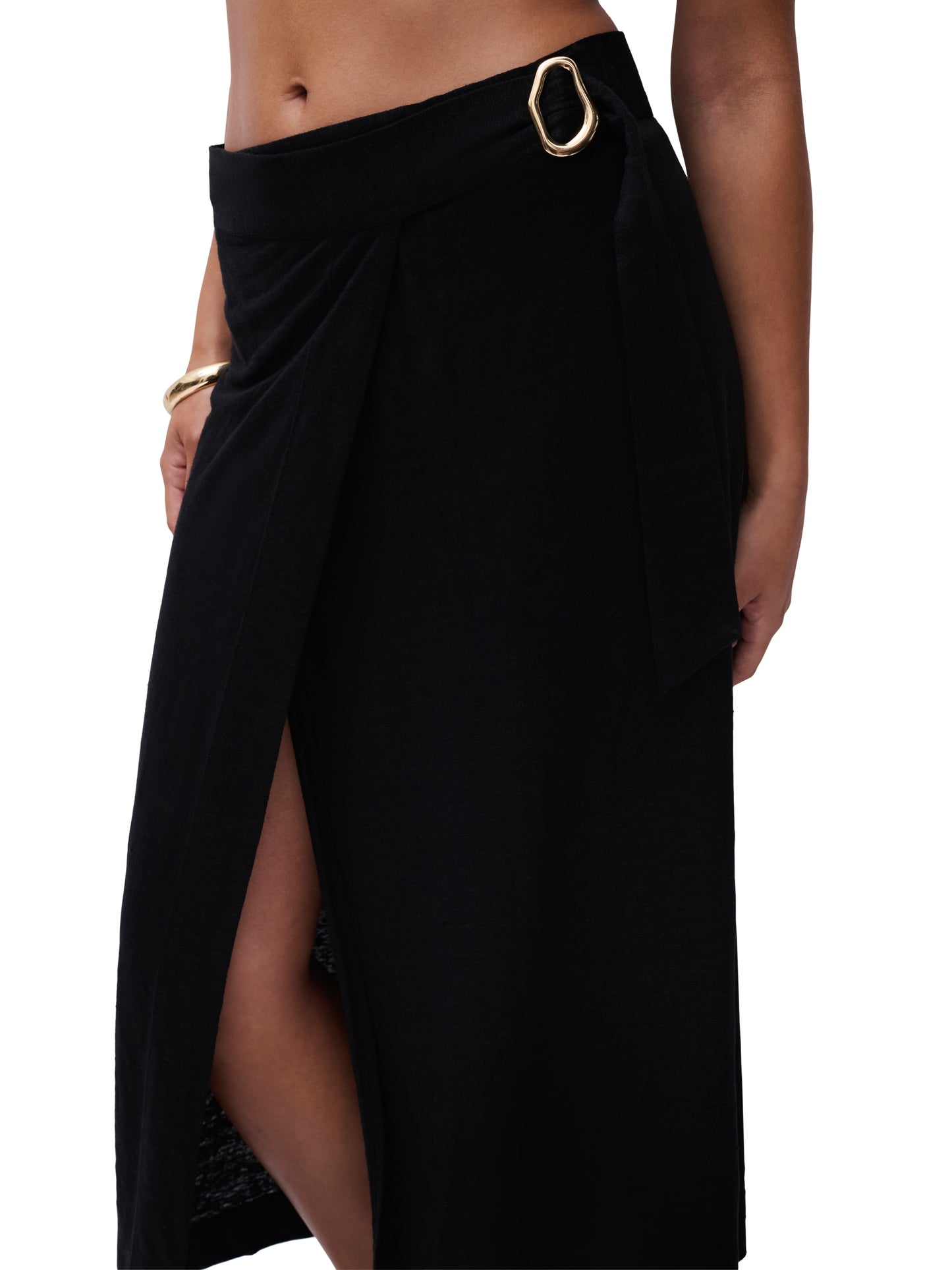 Falda larga negra  de playa Chantelle - flanesyfresones