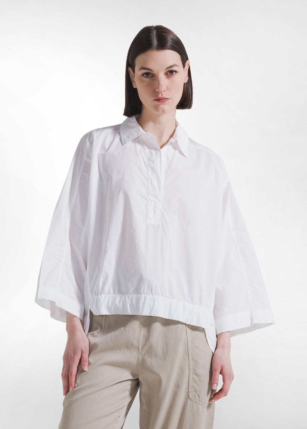 POLO DE POPELIN BLANCO - flanesyfresones