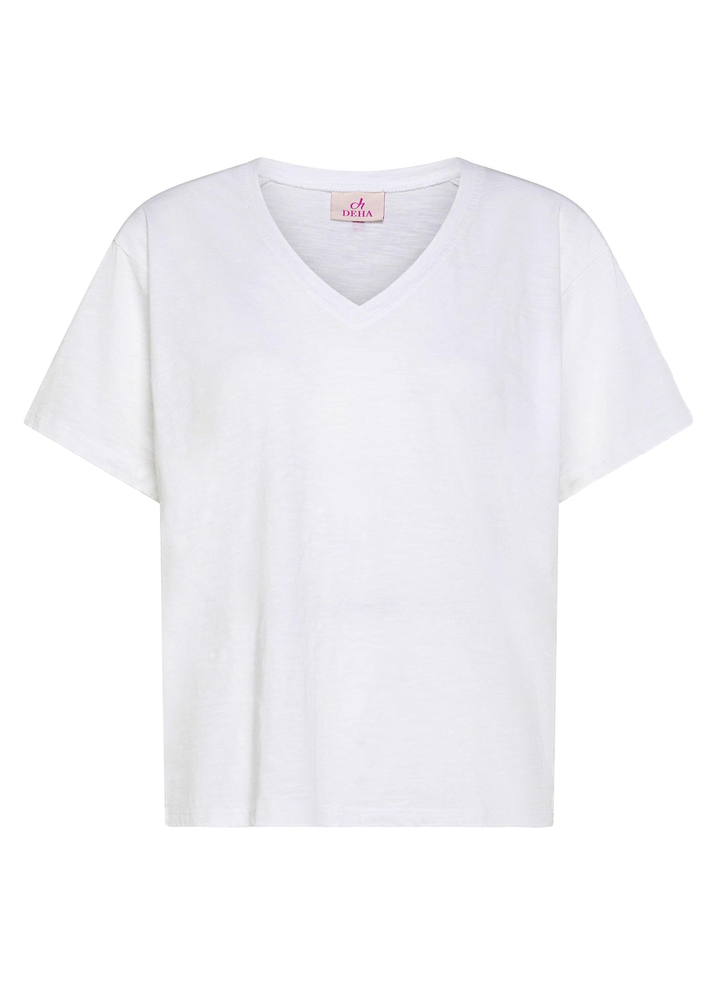 Camiseta blanca de cuello ancho - flanesyfresones