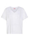 Camiseta blanca de cuello ancho - flanesyfresones