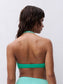 Top bikini halter en verde  con relleno extraíble - flanesyfresones