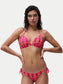 Top bikini con aro escote profundo fucsia - flanesyfresones