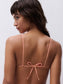 Top bikini melocotón triángulo con relleno extraíble - flanesyfresones