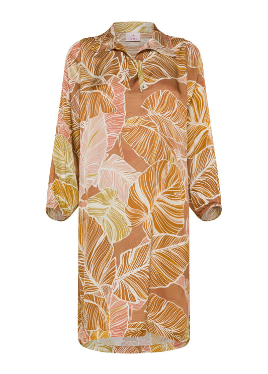 DRESS ALLOVER SATIN LONG SHIRT