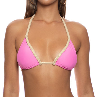 Biquini top triángulo pink - flanesyfresones