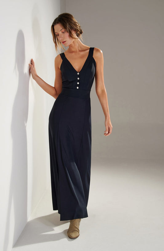 RALIA - Vestido Negro - flanesyfresones