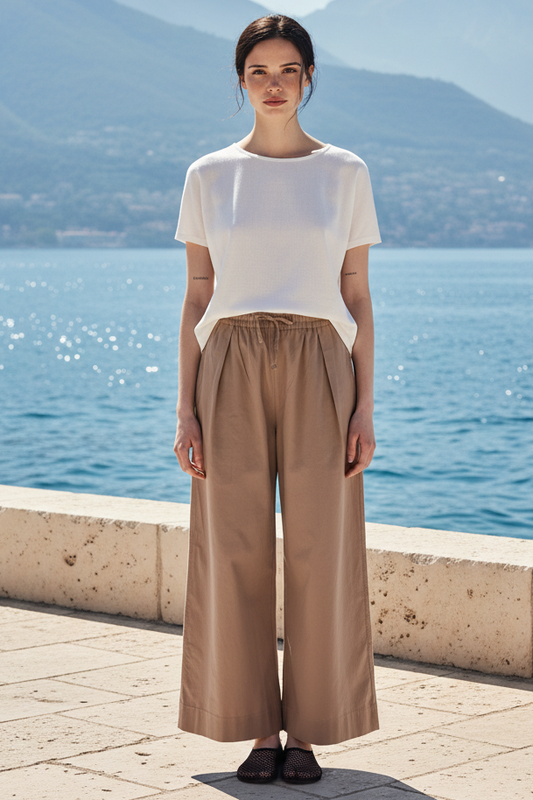 Pantalón popelin elástico - flanesyfresones