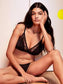 Bralette triangular Negro