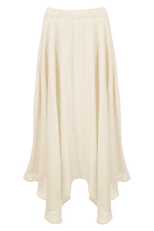 Falda silk white - flanesyfresones
