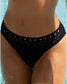 Bikini Slip Ajourage couture negro