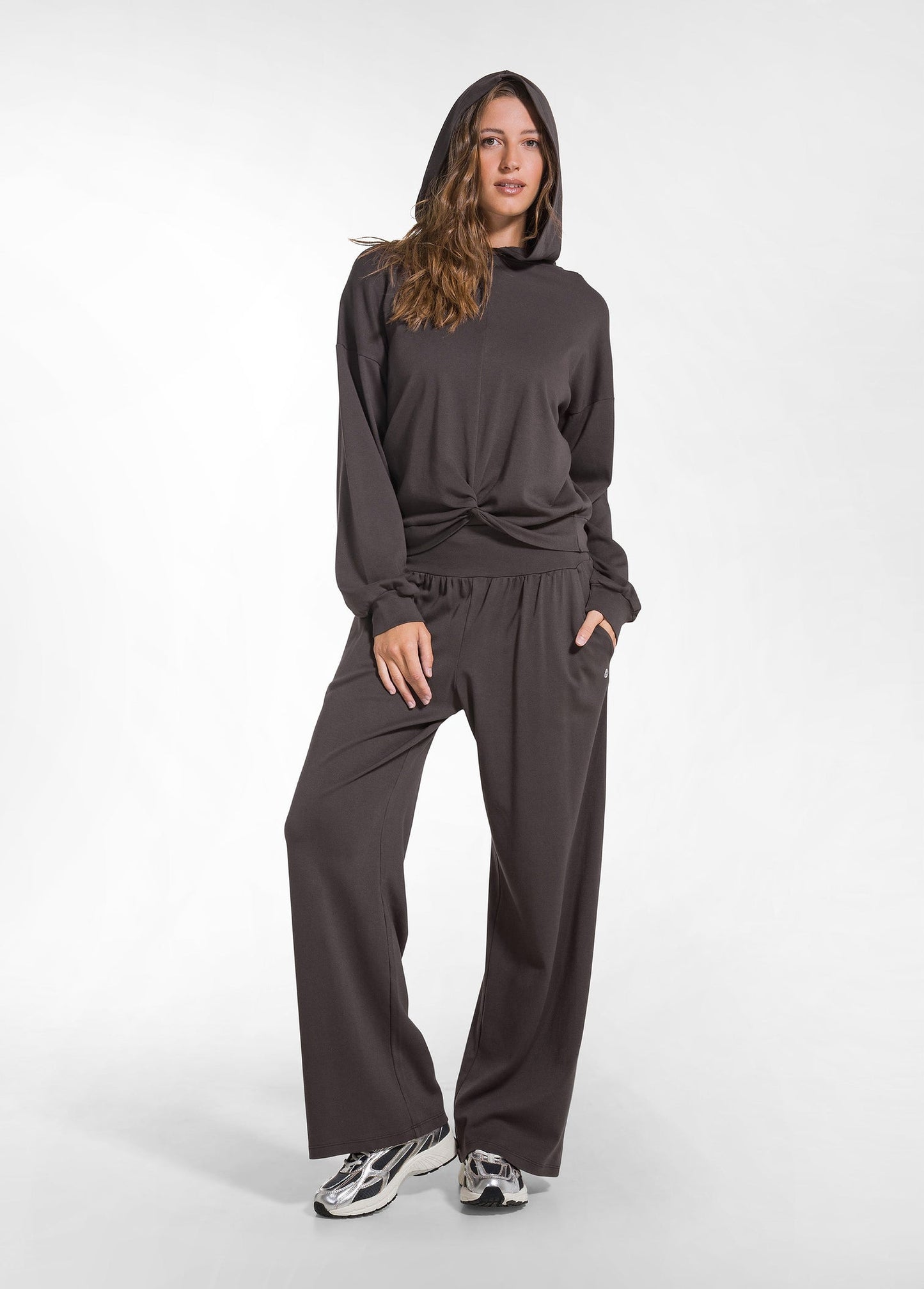 SOFT COTTON TROUSERS - BROWN
