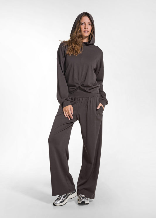 SOFT COTTON TROUSERS - BROWN