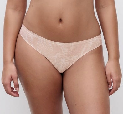 Tanga elástico light nude