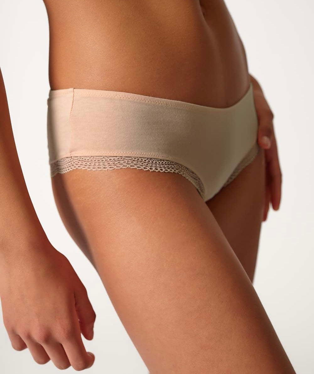 Pack de 2 braguitas hipster de algodón premium con encaje – confort sofisticado - flanesyfresones