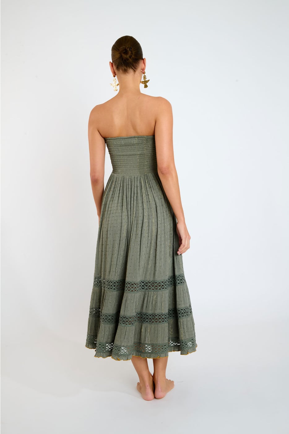 Vestido Ethel Sealove - Kaki - flanesyfresones