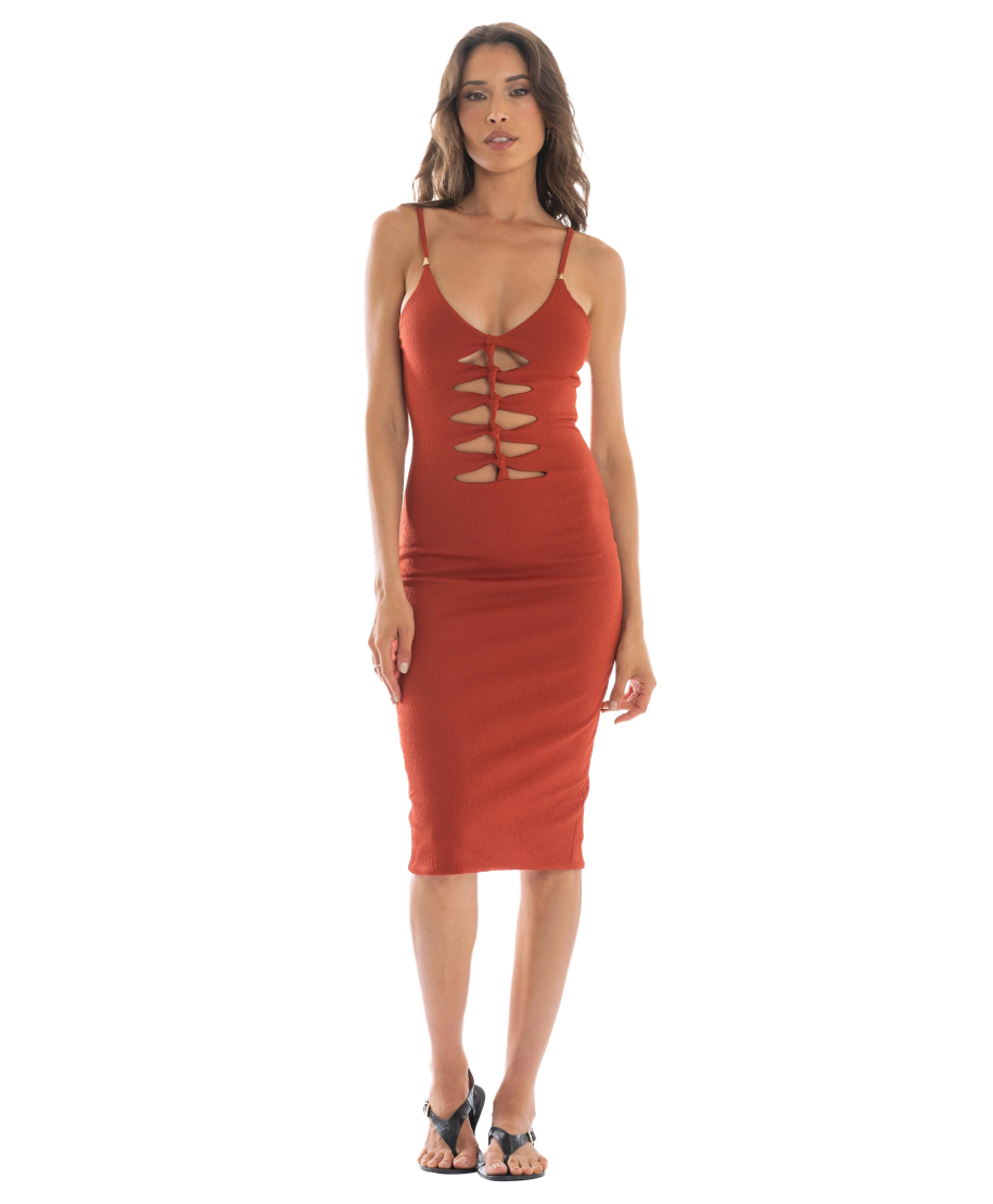 VESTIDO OCRE - flanesyfresones