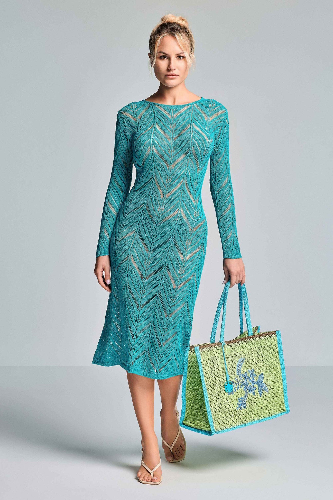 Vestido Sole azul - flanesyfresones