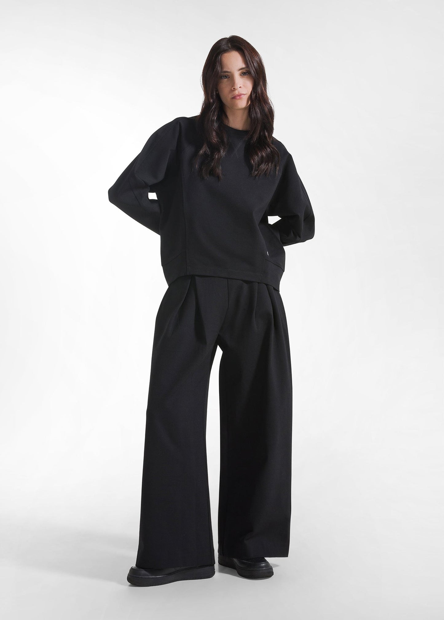Texture Pleated Pants