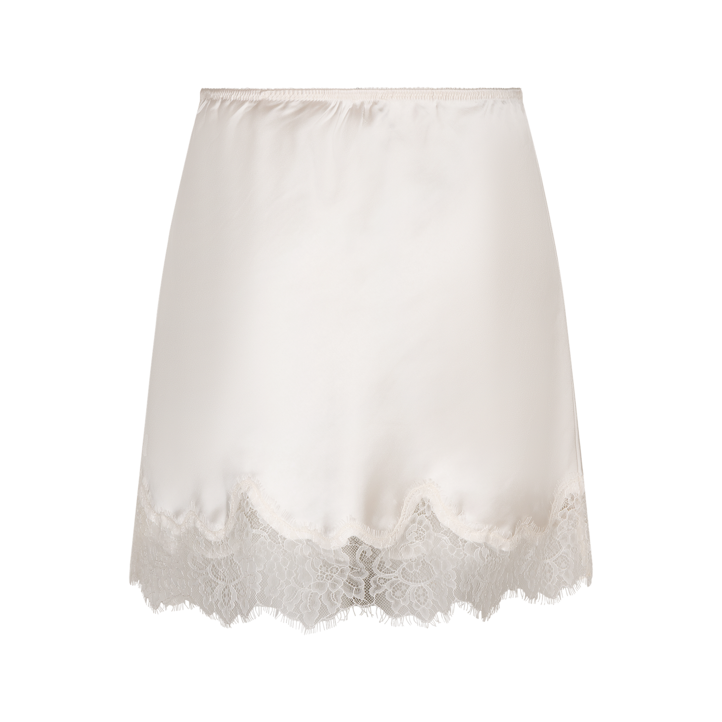 Falda sedosa blanca, PINE