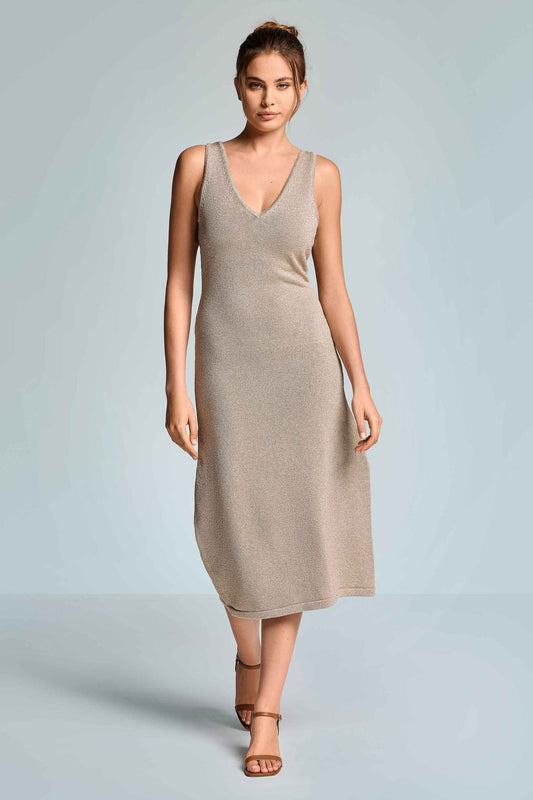 Vestido Samanicato dorado - flanesyfresones